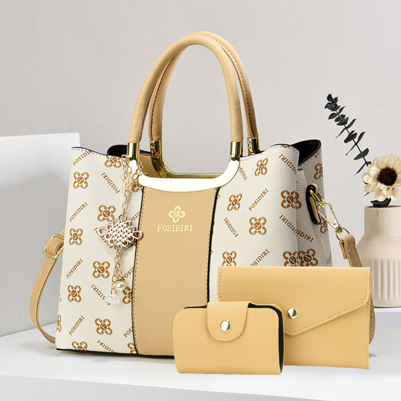 Luxury Bags & Leather Repair Of Atlanta Reviews - ライトラグジュアリー高級プリントハンドバッグ（女性用）、3ピースレディースバッグセット、通勤や日常レジャーに最適な多機能女性用バッグ