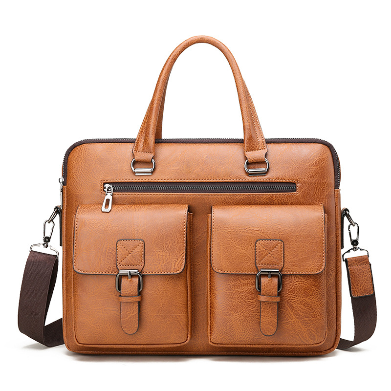Luxury Bags Office - 男性用PUレザービジネスブリーフケース,ショルダーバッグ,ラップトップ用オフィスランチバッグ,A4ファイル,高級ブランド