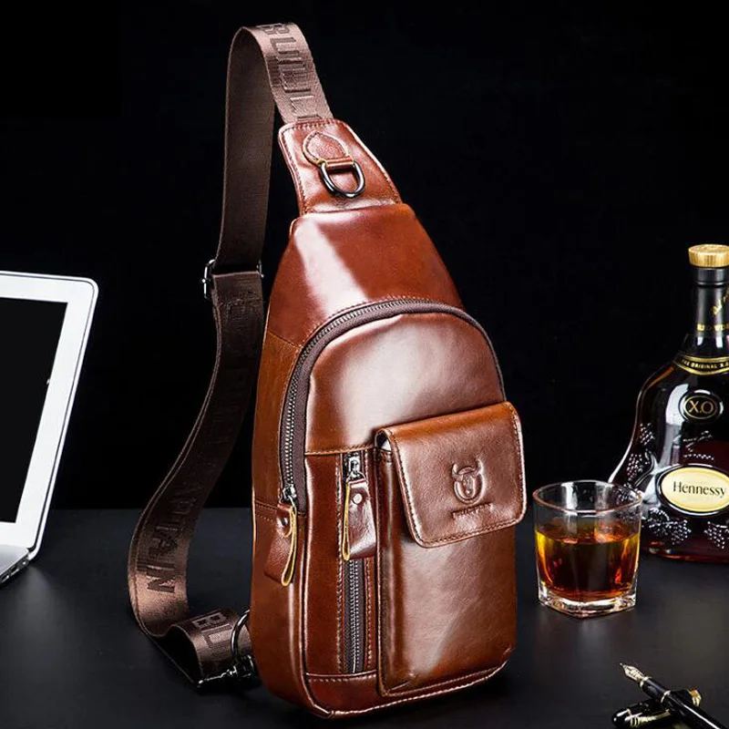 Luxury Bags For Men Brands - ブランドプレミアム 100% 本革チェストバッグ男性用高級クロスボディスリングバッグ、高品質旅行ショルダー財布夫用