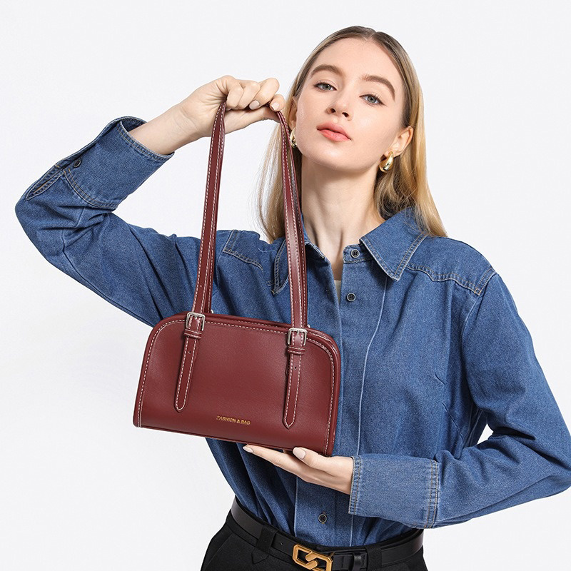 Luxury Bags Affordable - 2026年新作レディースファッションシンプルハンドバッグ女性向けニッチデザイン高級ショルダーバッグ女性用お手頃価格卸売アンダーアームバッグ