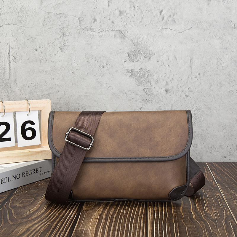 Luxury Bags For Men Brands - 高級ブランド ヴィンテージ ショルダーバッグ メンズ PUレザー フラップ