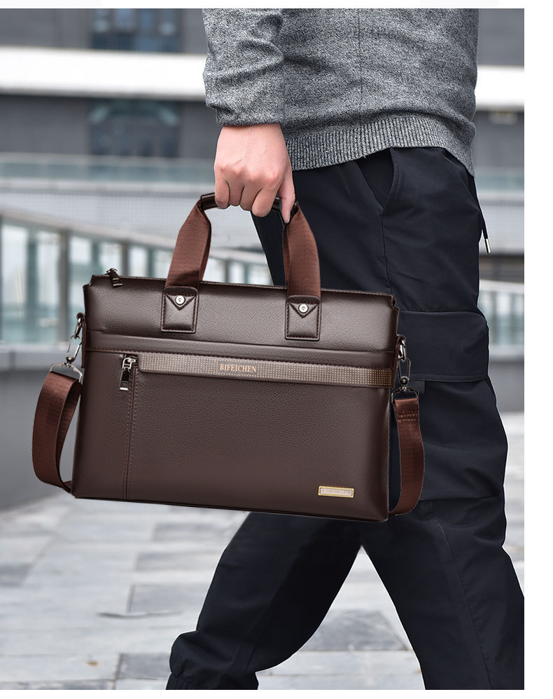 Luxury Bags For Men Brands - 2026 新しい高級ブランド男のハンドバッグ革ラップトップブリーフケースビジネス A4 ドキュメントバッグ IPAD オフィス男性ヴィンテージショルダーバッグ