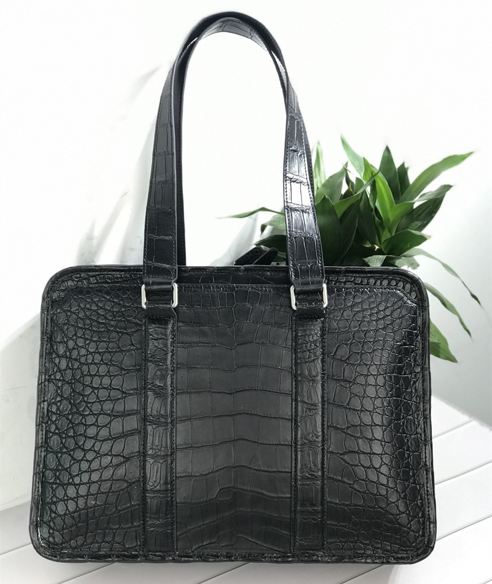 Luxury Bags For Men Brands - 新しいクロコダイルレザーラップトップバッグ 本物のクロコダイルレザー メンズブリーフケース 高級ブランド メンズハンドバッグ ワンショルダー