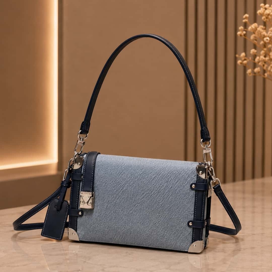 Luxury Bags Denim - 65-2026 ニュークラシックラグジュアリーショルダーバッグ/ハンドバッグ。 (詳細は下記) 寸法：23.5 x 16