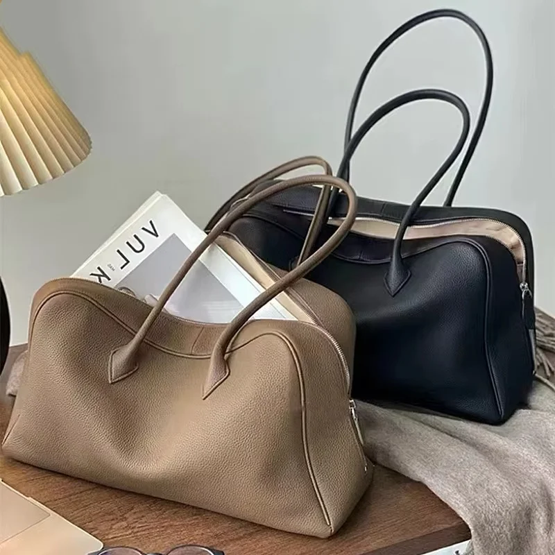 本革ボウリングバッグ女性用高級デザイナーハンドバッグと財布新 - Luxury Bags Office のレビューと価格