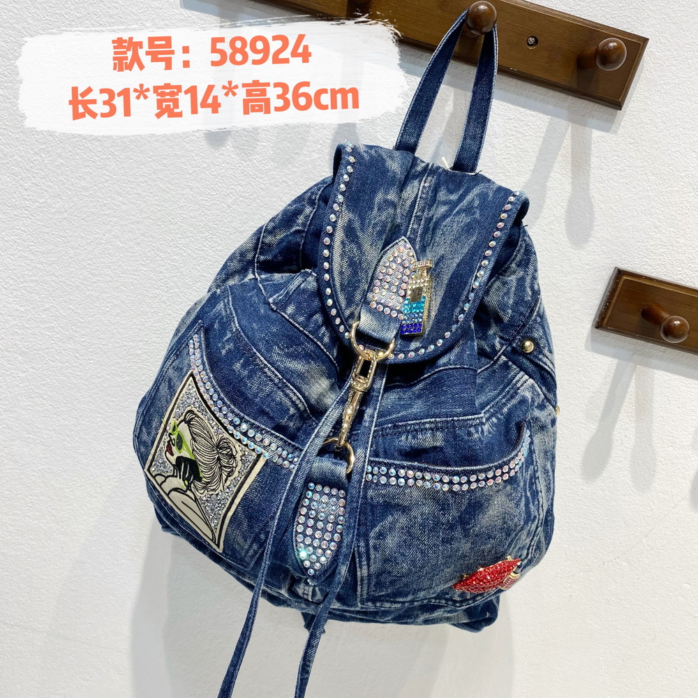 iPinee 高級デニム女性バックパック高品質盗難防止バック - Luxury Bags Denim のレビューと価格