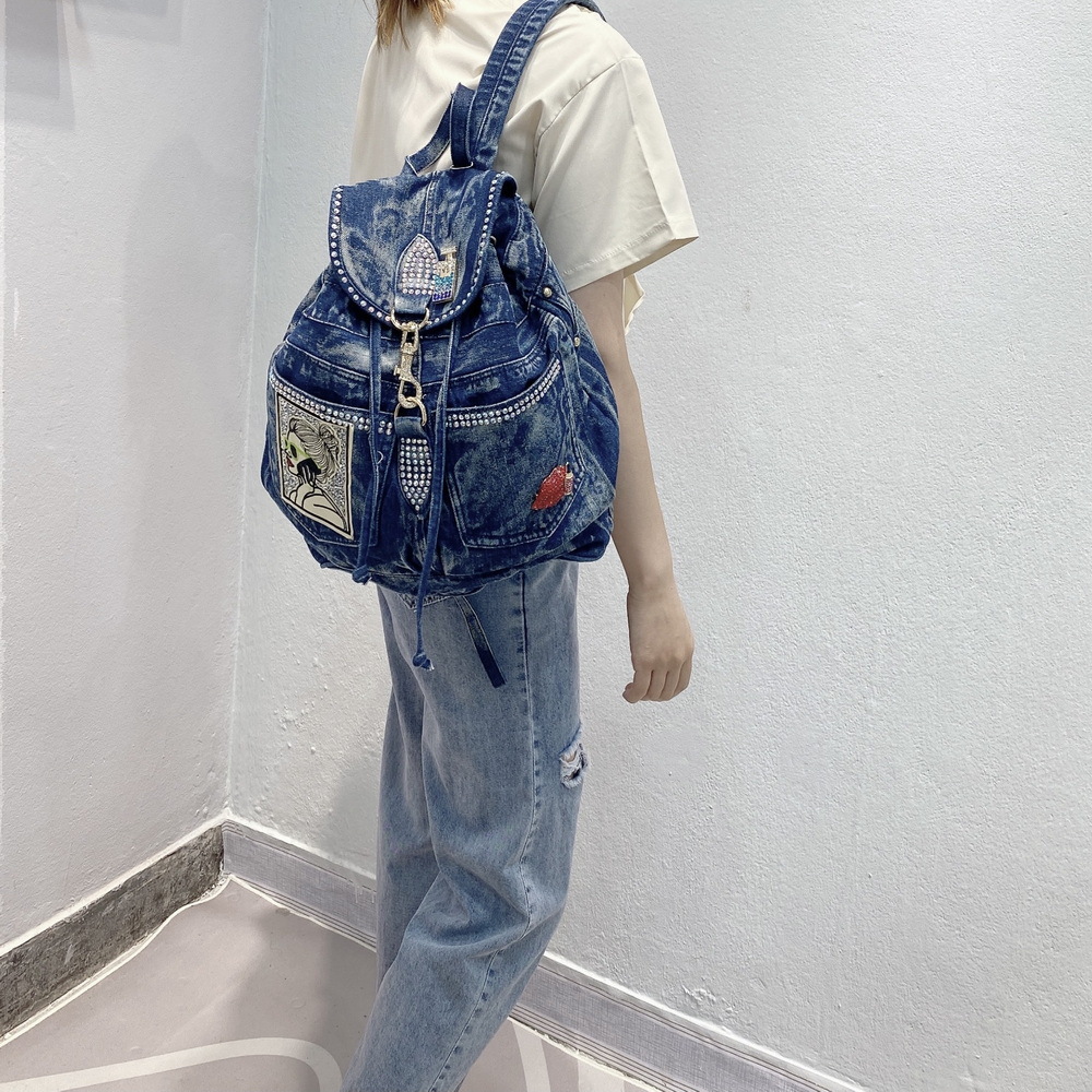 iPinee 高級デニム女性バックパック高品質盗難防止バック - Luxury Bags Denim のレビューと価格