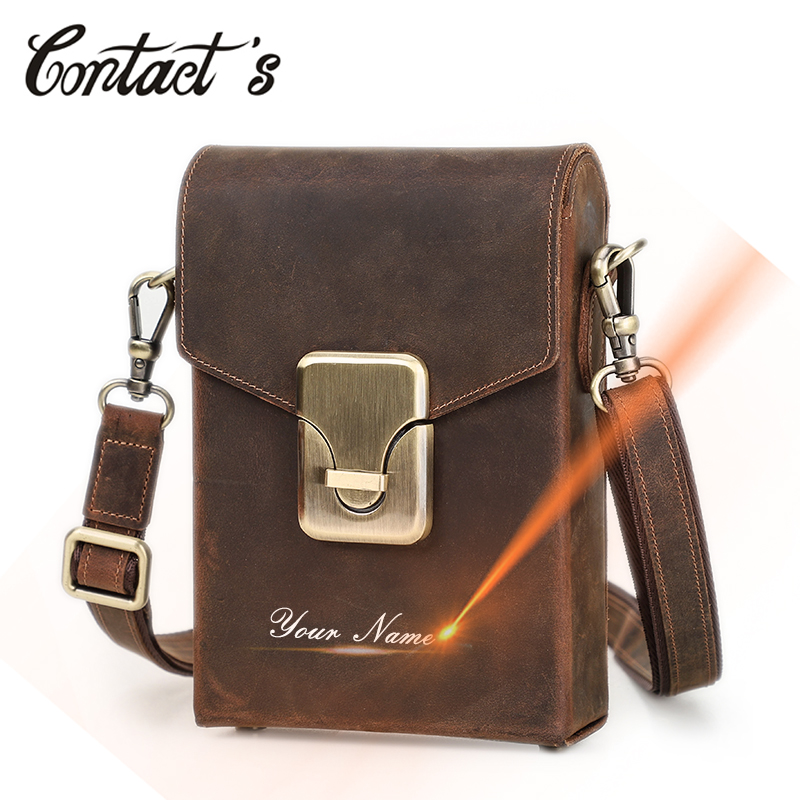 男性用レザーショルダーバッグ,クレイジーホースレザーショルダ - Luxury Bags Brand Names のレビューと価格