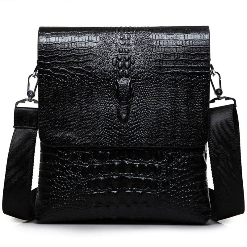 男性用レザーショルダーバッグ,クロコダイルパターン,カジュア - Luxury Bags For Men Brands のレビューと価格
