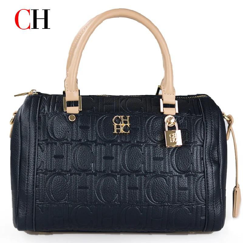 CH レディースハンドバッグ 高級エンボスロゴ ブラウンPU - Luxury Bags In Sale のレビューと価格