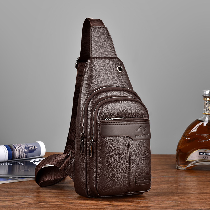 高級ブランドチェストパックレザーメッセンジャーバッグ男性ビジ - Luxury Bags For Men Brands のレビューと価格