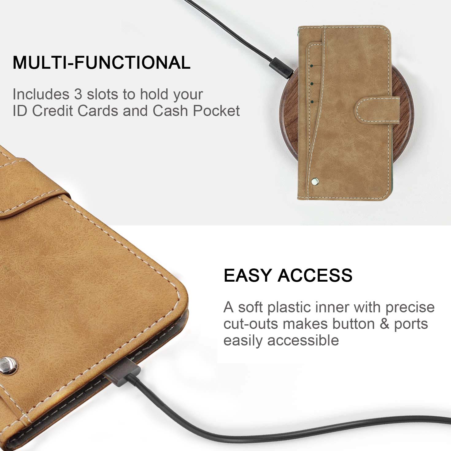 磁気フリップ付きヴィンテージレザーウォレット、agm x6ケ - Luxury Bags Outlet のレビューと価格