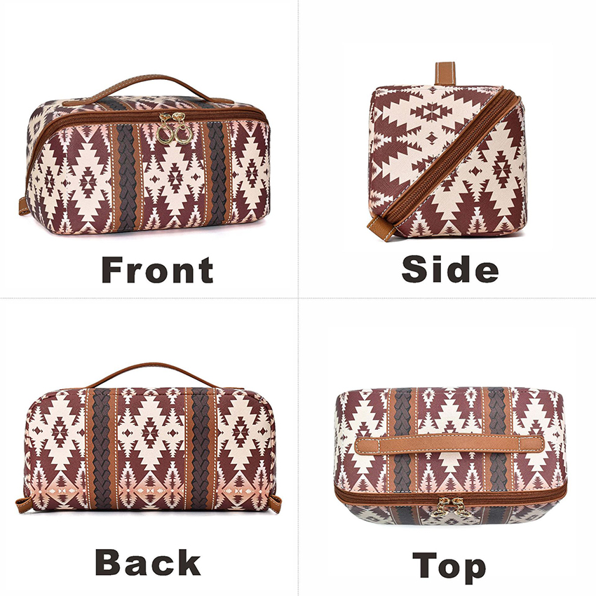 デラックスキューブコスメティックジッパーバッグ、ウエスタンア - Zb Luxury Bags のレビューと価格