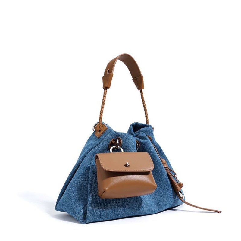 JIAERDI ハイストリートデニムバケットバッグ財布女性レ - Luxury Bags Denim のレビューと価格
