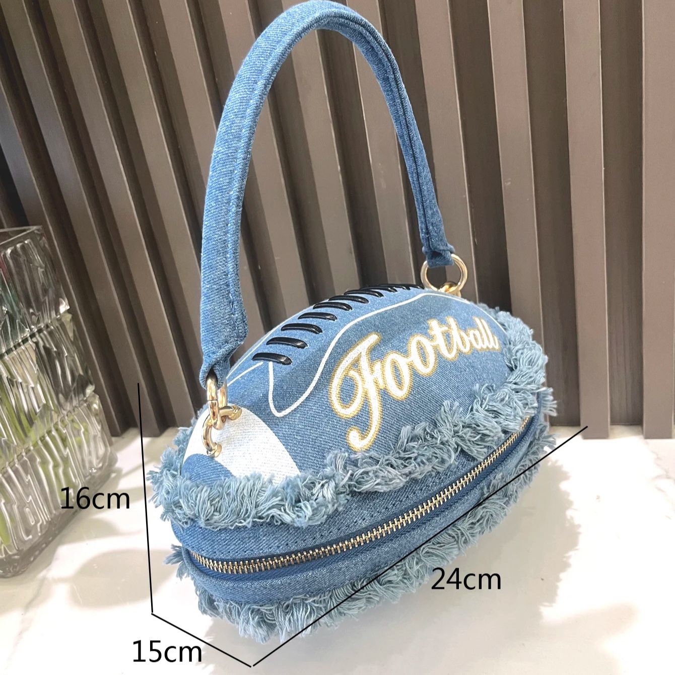 女性用ボール型イブニングクラッチバッグ,デニムハンドバッグ, - Luxury Bags Denim のレビューと価格