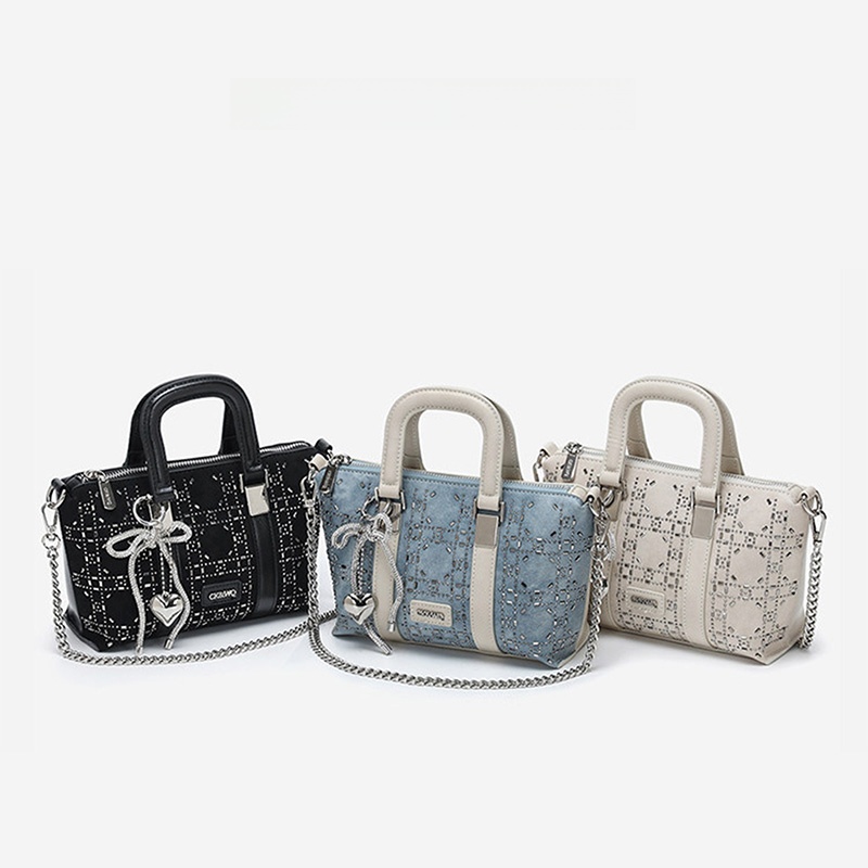 Exncab ダイヤモンド装飾デニムトートバッグ大容量ハンド - Luxury Bags Denim のレビューと価格