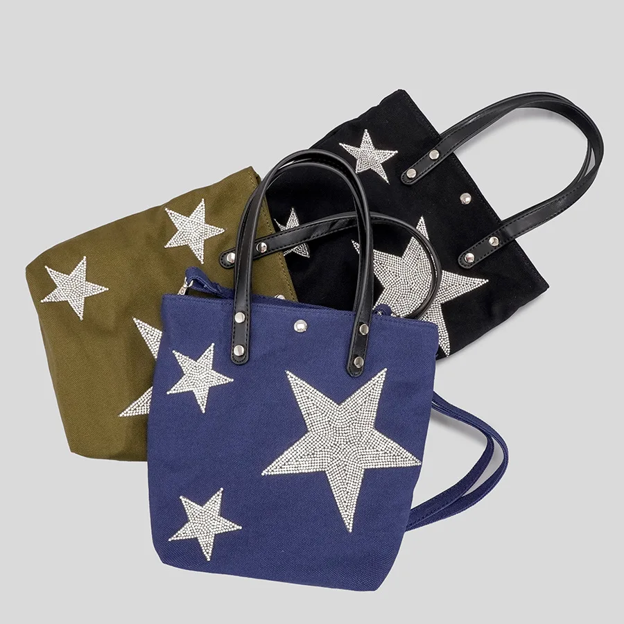 ファッションデニム女性ハンドバッグ高級ダイヤモンドスターパタ - Luxury Bags Denim のレビューと価格