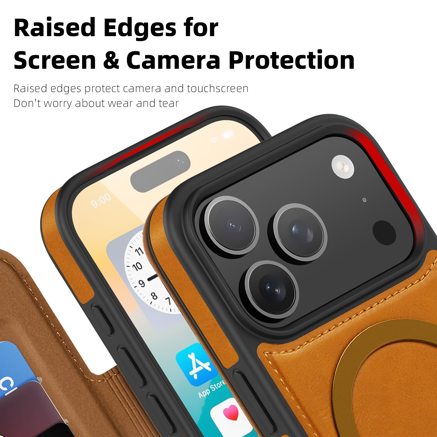 高級マグネット式フリップレザーウォレット、iPhone 16 - Luxury Bags & Leather Repair Of Atlanta Reviews のレビューと価格